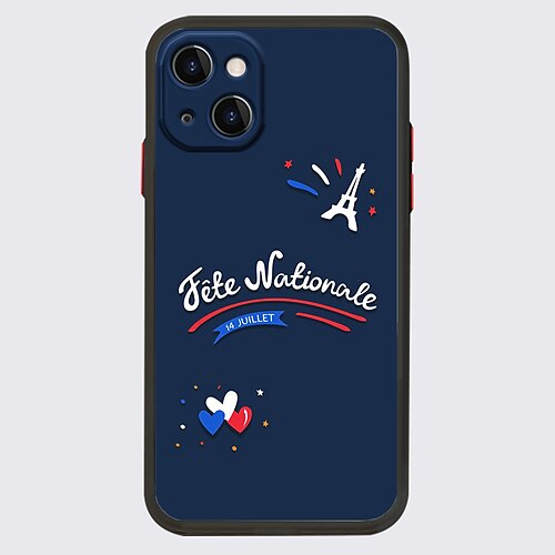 

14 Juillet 2022 Bonne Fête Nationale Français Phone Case For Apple iPhone 14 Pro Max 13 12 11 Pro Max Mini X XR XS 8 7 Plus Unique Design Protective Case Dustproof Shockproof Back Cover TPU