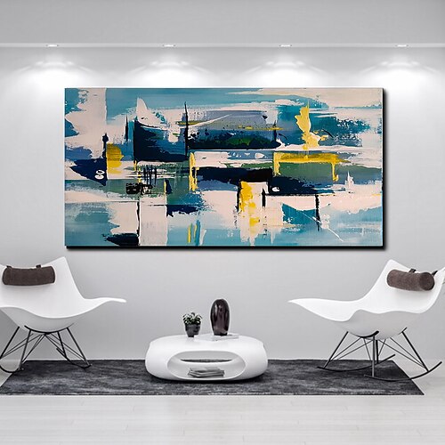 

Handmade Oil Painting CanvasWall Art Decoration Abstract Knife PaintingLandscape White For Home Decor Rolled Frameless Unstretched Painting