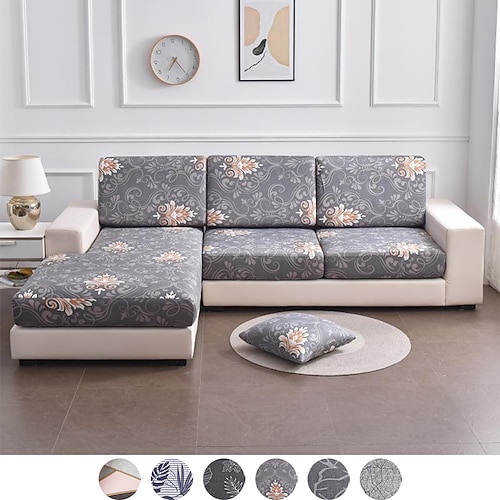

Stretch Sofa Seat Cushion Cover Slipcover Elastic Couch Armchair Loveseat 4 or 3 Seater Geometric Plaid High Elasticity Four Seasons Universal Super Soft Fabric Retro Hot Sale