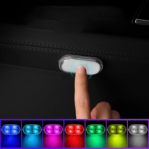 

OTOLAMPARA Car Map Light RGB Lightness 5W Car Decoration Lights MINI LED Reading Light Multi-colors Touch Button Light on/off