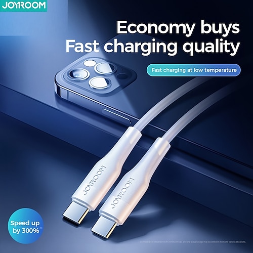 

1 Pack Joyroom USB C Cable 6ft 3.9ft 0.8ft USB C to USB C 3 A Charging Cable Fast Charging High Data Transfer Durable For Macbook iPad Samsung Phone Accessory