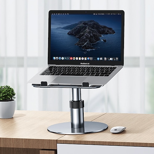 

Laptop Stand for Desk Laptop Riser Aluminum Silicone All-In-1 Adjustable Ergonomic Laptop Holder Compatible with Kindle Fire iPad Pro MacBook Air Pro 9 to 15.6 inch 17 inch