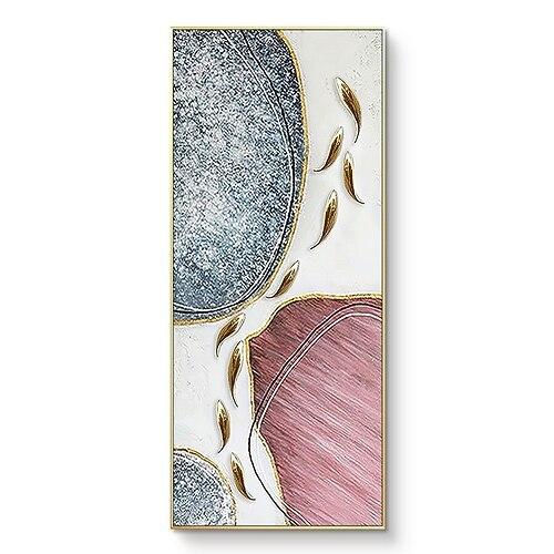 

Handmade Hand Painted Oil Painting Wall Art Large Size Golden Fish Modern Abstract Home Decoration Decor Rolled Canvas No Frame Unstretched