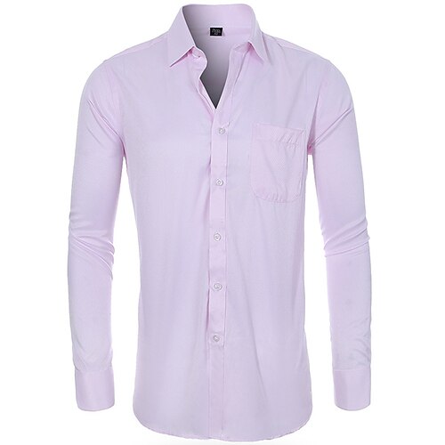 

Men's Dress Shirt Striped Turndown Street Casual Button-Down Long Sleeve Tops Business Lightweight Fashion Comfortable Green White Black