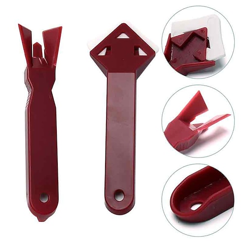 

2Pcs/Set Silicone Window Door Glass Cement Scraper Tool Remover Silicone Spreader Spatula Tool Spatula Glue Shovel Squeegees