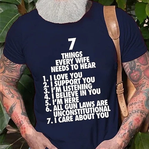 

Herren T Shirt Graphic Buchstabe Rundhalsausschnitt Marineblau Weiß Schwarz Heißprägen Strasse Casual Kurzarm Bedruckt Bekleidung Basic Modisch Klassisch Komfortabel / Sommer / Sommer / Sport