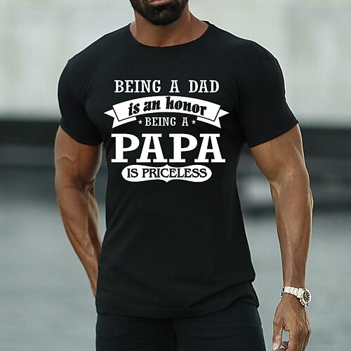 

Men's T shirt Tee Hot Stamping Graphic Patterned Letter Round Neck Street Daily Print Short Sleeve Tops Casual Fashion Comfortable Black Gray Army Green / Summer
