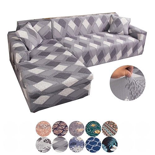 

Geometric Diamond Printed Sofa Cover Decorative Slipcovers Elastic Furniture Protector Soft Couch Cover Fit Armchair/Loveseat/Three Seater/Four Seater