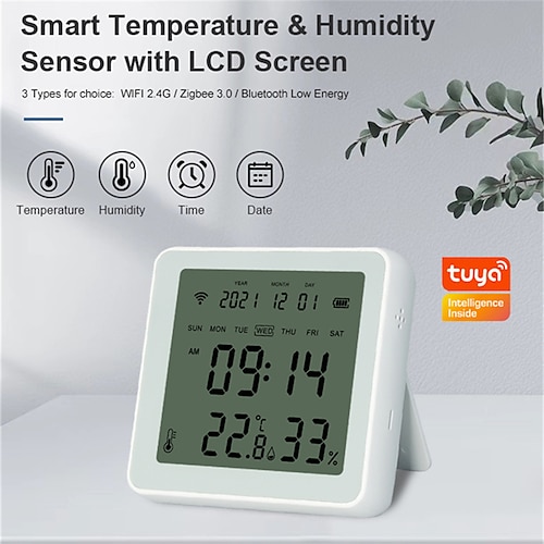 

WIFI / ZigBee / Bluetooth Temperature Humidity Sensor iOS / Android for Free Standing