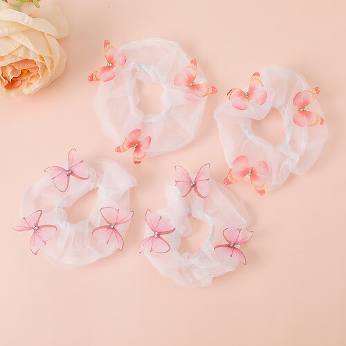 

2 Pieces Kids / Toddler Girls' Active / Sweet Daily Butterfly Solid Colored Butterly Style Polyester Hair Accessories Purple / Pink One-Size