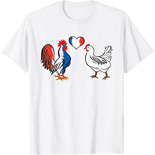 

Inspired by 14 Juillet 2022 Fête Nationale Française Vive La France Tricolore Française T-shirt Souvenir Back To School Anime Classic Street Style T-shirt For Men's Women's Unisex Adults' Hot Stamping