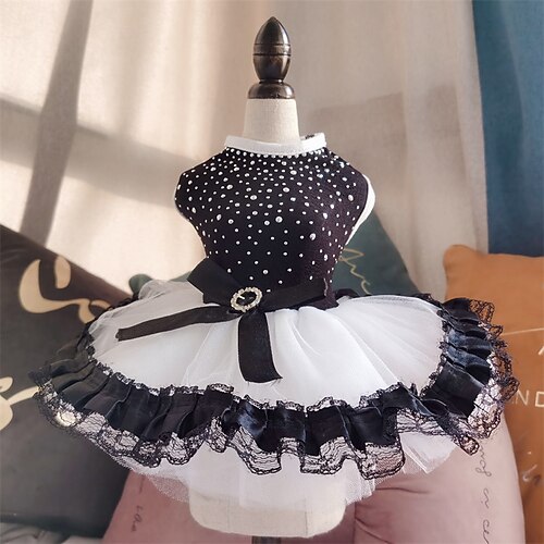 

Dog Wedding Dress Tutu Skirt Puppy Cat Floral Princess Dress Pet Birthday Party Costume for Spring Summer