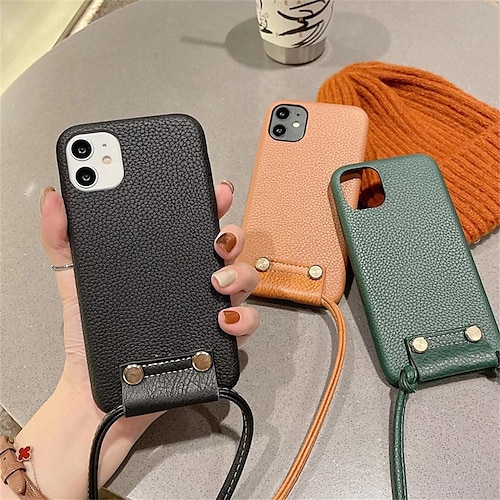 

Phone Case For Apple Classic Series iPhone 13 Pro Max 12 11 SE 2022 X XR XS Max 8 7 Bumper Frame Dustproof Four Corners Drop Resistance Solid Colored PU Leather
