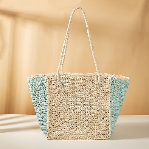 

2022 summer small fresh one-shoulder woven bag pastoral style straw woven bag portable seaside holiday beach bag leisure tide