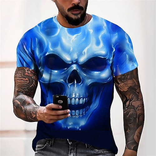 

Homme Unisexe T shirt Tee Imprimés Photos Col Ras du Cou Vert Bleu Orange Rouge 3D effet Extérieur Plein Air Manches Courtes Imprimer Vêtement Tenue Sportif Design Casual Grand et grand / Eté / Eté