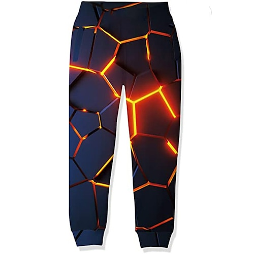 

Kids Boys Pants Blue Graphic Patterned Fall Spring 3D Print Street 3-12 Years