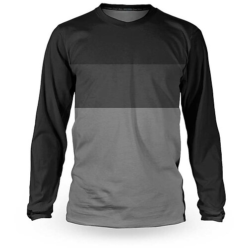

21Grams Men's Downhill Jersey Long Sleeve Mountain Bike MTB Road Bike Cycling Grey Color Block Bike Breathable Quick Dry Moisture Wicking Polyester Spandex Sports Color Block Clothing Apparel