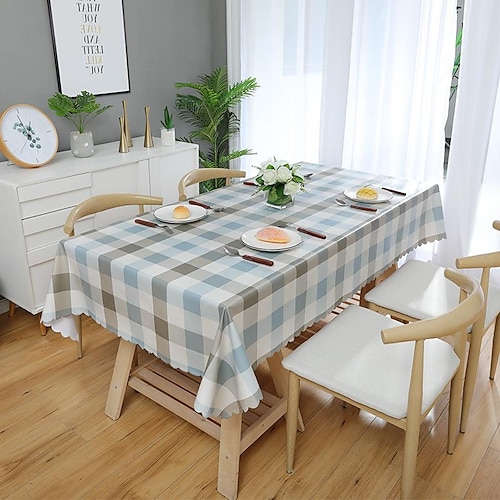 

toalha de mesa à prova dwaterproof água pano de mesa de vinil toalha de mesa de primavera limpe capa de mesa ao ar livre oleado para piquenique, casamento, jantar, páscoa