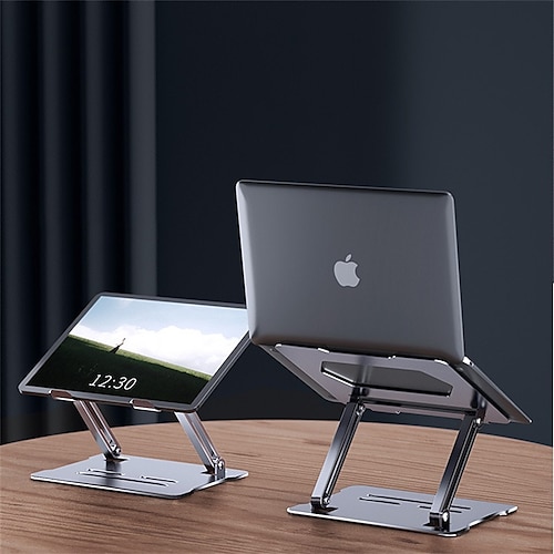 

Laptop Stand for Desk Adjustable Laptop Stand Metal Silicone Portable Foldable All-In-1 Laptop Holder Compatible with Kindle Fire iPad Pro MacBook Air Pro 9 to 15.6 inch 17 inch