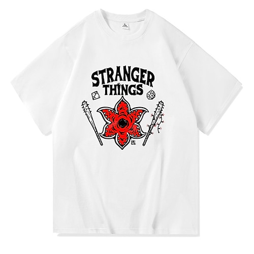 

Inspired by Stranger Things Eleven Hellfire Club T-shirt Anime 100% Polyester Anime Harajuku Graphic Kawaii T-shirt For Men's / Women's / Couple's