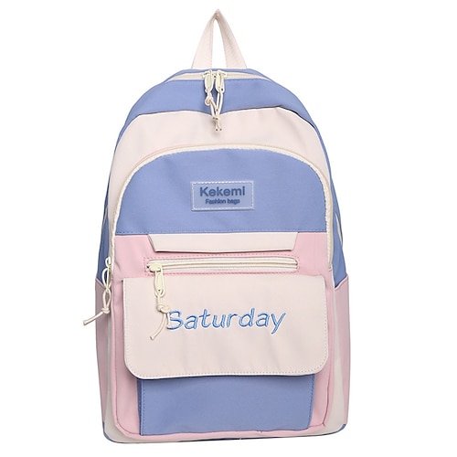 

mochila escolar mochila Multicolor para Estudiante Niños Niñas Resistente al Agua Transpirable Gran Capacidad Nailon Bolsa para la escuela Mochila Cartera 20.32 pulgada