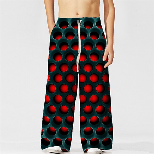 

Kids Boys Pants Black Red Graphic Patterned Drawstring Spring Summer 3D Print Street 3-10 Years