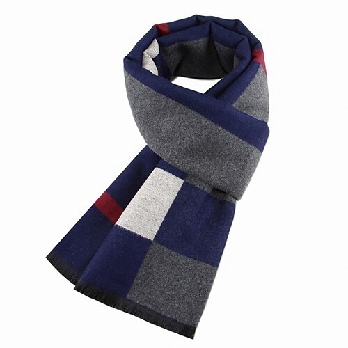 

Men's Scarves Office Daily Wear Vacation Plaid / Striped / Chevron / Round Polyester / Polyamide Scarves 1 PCS