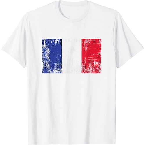 

Inspired by 14 Juillet 2022 Fête Nationale Française Vive La France Tricolore Française T-shirt Souvenir Back To School Anime Classic Street Style T-shirt For Men's Women's Unisex Adults' Hot Stamping