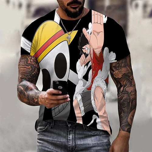 

Inspired by One Piece Portgas D. Ace T-shirt Cartoon Manga Anime Harajuku Graphic Kawaii T-shirt For Men's Women's Unisex Adults' 3D Print 100% Polyester