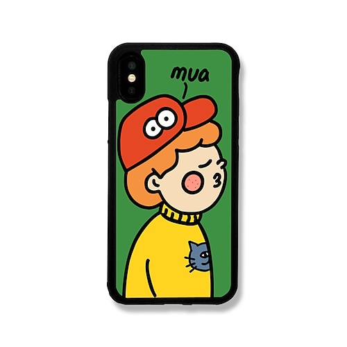 

Phone Case For Apple Classic Series iPhone 13 Pro Max 12 11 SE 2022 X XR XS Max 8 7 Portable Pattern Shockproof Cartoon Aluminum Alloy Silica Gel PC