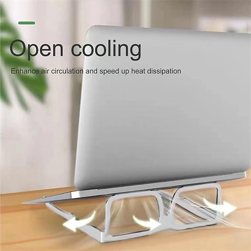 

Laptop Stand for Desk Vertical Laptop Stand Metal Silicone Portable Foldable Ergonomic Laptop Holder Compatible with Kindle Fire iPad Pro MacBook Air Pro 9 to 15.6 inch 17 inch