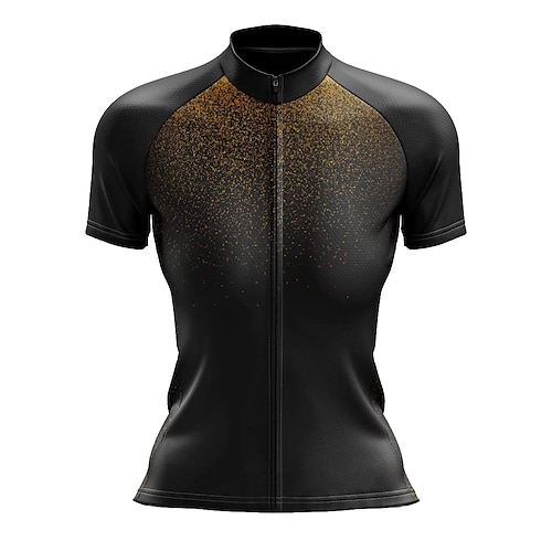 

21Grams Women's Cycling Jersey Short Sleeve Bike Top with 3 Rear Pockets Mountain Bike MTB Road Bike Cycling Breathable Quick Dry Moisture Wicking Reflective Strips Black Graphic Polyester Spandex