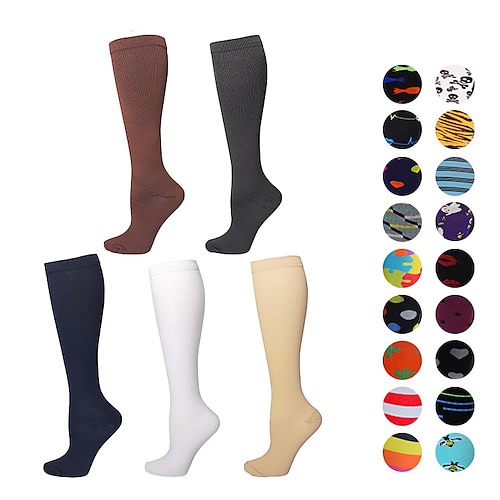 

Men's Women's Compression Socks Hiking Socks Winter Summer Outdoor Breathable Soft Comfortable Socks color Navy Blue Coffee for Fishing Climbing Beach / Lightweight