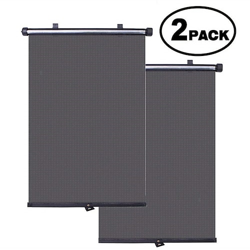 

StarFire 2pc Durable Car Sun Shade Side Window Cover Automatic Roller Car Telescopic Retractable Block Automotive Sun Insulation Sunshade