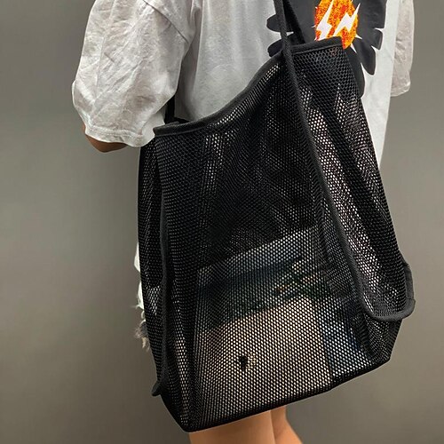 

korean version of the bag 2022 summer new fashion super hot beach bag all-match shoulder bag large capacity mesh beach bag