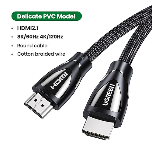 

Ugreen-Cable HDMI 21 para Xbox Series X divisor 8K/60Hz 4K/120Hz para Xiaomi Mi Box PS5 HDR10 48gbps HDMI 21