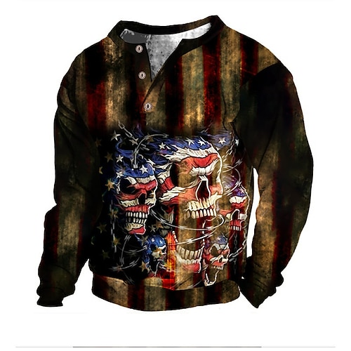 

Men's Sweatshirt Pullover Graphic Patterned Print Daily Holiday Going out 3D Print Casual Streetwear Hoodies Sweatshirts Black