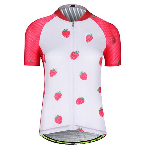 

21Grams Women's Cycling Jersey Short Sleeve Bike Top with 3 Rear Pockets Mountain Bike MTB Road Bike Cycling Breathable Quick Dry Moisture Wicking Reflective Strips Rosy Pink Polyester Spandex Sports