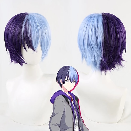 

Cosplay Costume Wig Aoyagi Toya Cosplay Project SEKAI COLORFUL STAGE! Kinky With Bangs Machine Made Wig 12 inch Synthetic Hair Men's Adjustable Multi-color / Party / Evening