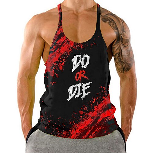 

Men's Workout Tank Top Running Tank Top Sleeveless Top Athletic Athleisure Breathable Quick Dry Soft Fitness Gym Workout Running Sportswear Activewear Black