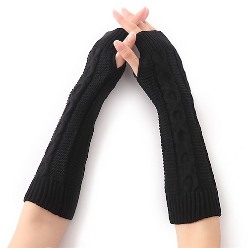 

Unisex Fingerless Gloves Date Vacation Casual Daily Solid / Plain Color Knitting Warm Ups Warm 1 Pair