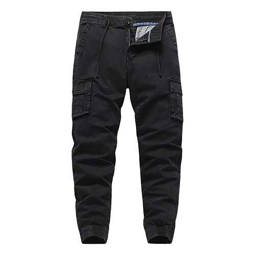 

Men's Cargo Pants Trousers Zipper Pocket Solid Color Comfort Breathable Full Length Daily Holiday Streetwear Sports Fashion ArmyGreen Khaki Micro-elastic