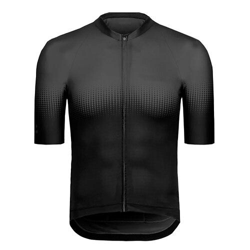 

21Grams Men's Cycling Jersey Short Sleeve Bike Top with 3 Rear Pockets Mountain Bike MTB Road Bike Cycling Breathable Quick Dry Moisture Wicking Reflective Strips Black Gradient Polyester Spandex