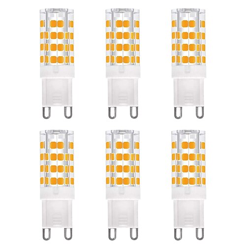 

6pcs LED Light Bulb G9 Bi Pin Lamp 4W AC220V 52 LED SMD2835 Spotlight Chandelier Ceiling Light 40W Halogen Equivalent Warm Cold White AC110-240V Non-dimmable