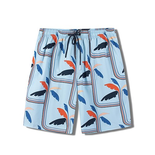 

Men's Boyfriend Chino Shorts Beach Shorts Multi Pocket Short Pants Casual Beach Stretchy Leaf Breathable Soft Mid Waist Light Blue M L XL XXL