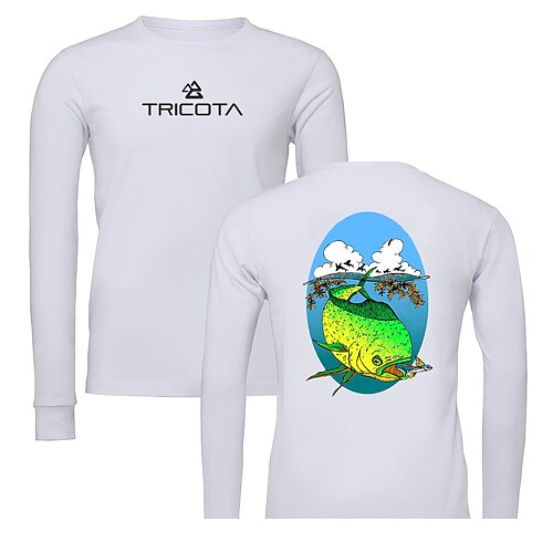 

Men's Fishing Shirt Outdoor Long Sleeve UPF50 UV Protection Breathable Quick Dry Sweat wicking Top Spring, Fall, Winter, Summer Sports Outdoor Fishing Daily Wear Cream / Cotton / Stretchy