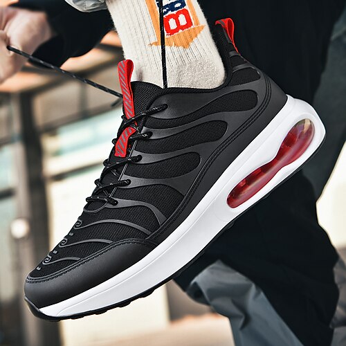 

Men's Basketball Shoes Sneakers Casual Classic Daily Outdoor Elastic Fabric Tissage Volant Black Light Grey Beige Spring Summer