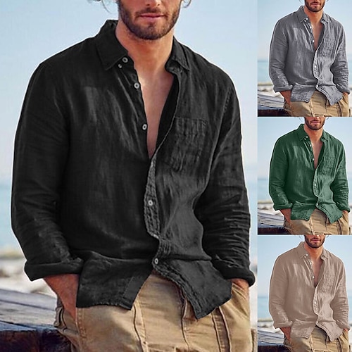 

Men's Hiking Shirt / Button Down Shirts Tee Tshirt Top Outdoor Breathable Lightweight Soft Comfortable Summer Green Black Gray Fishing Climbing Running