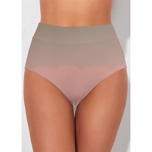

Women's Swimwear Cover Up Beach Bottom Normal Swimsuit Printing High Waisted Gradient Color Gray Bathing Suits Sports Vacation Fashion / Sexy / Modern / New