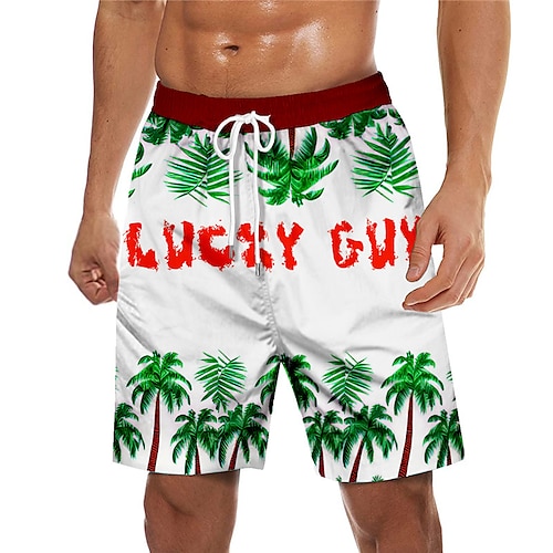 

Men's Swim Trunks Swim Shorts Quick Dry Board Shorts Bathing Suit with Pockets Drawstring Swimming Surfing Beach Water Sports Tropical Printed Spring Summer